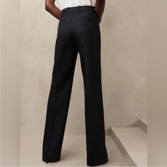 NWT! Banana Republic Black Lido Straight Italian Wool Pant - Multiple Sizes 🤎 - Picture 4 of 7